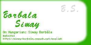 borbala simay business card